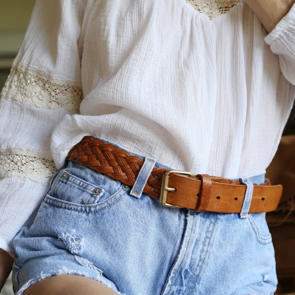 chestnut leather belt